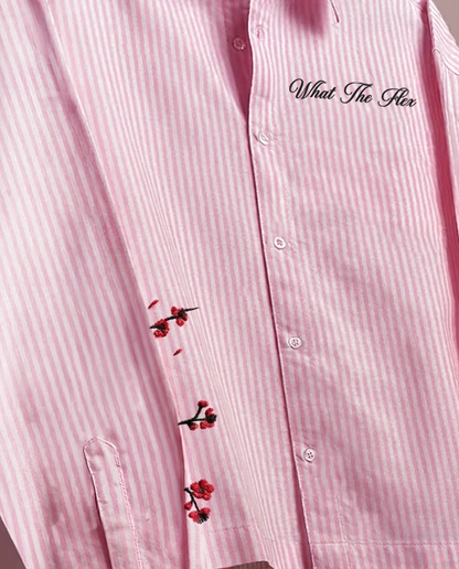Bloom On Purpose Pink Striped Shirt
