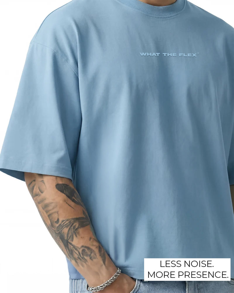 Raw Light Blue Boxy-Fit T-Shirt