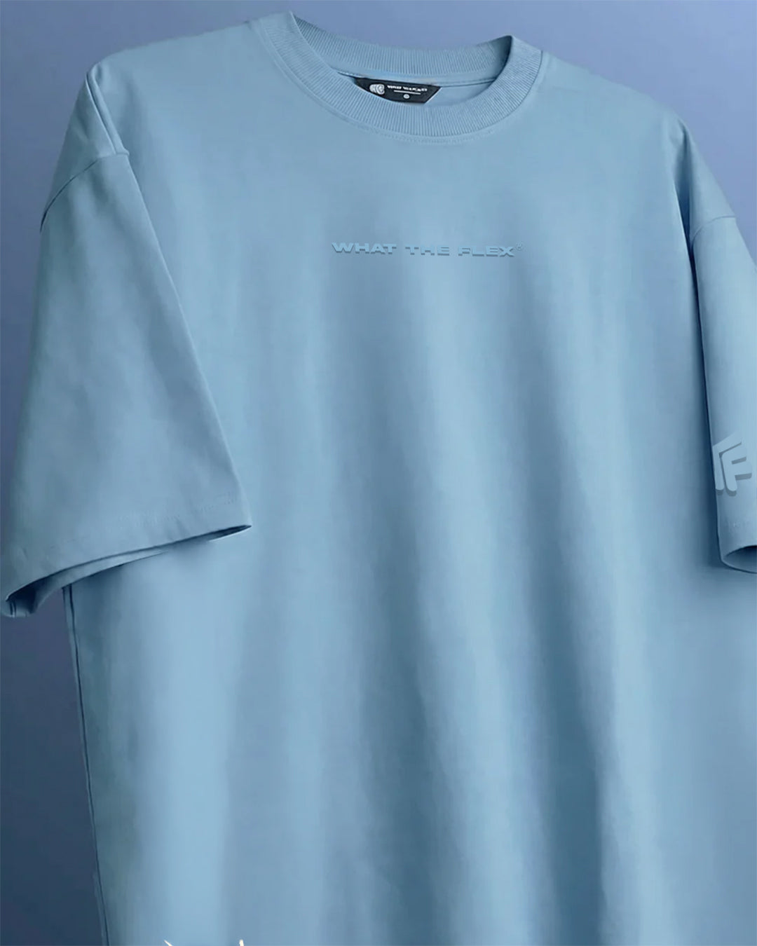 Raw Light Blue Boxy-Fit T-Shirt