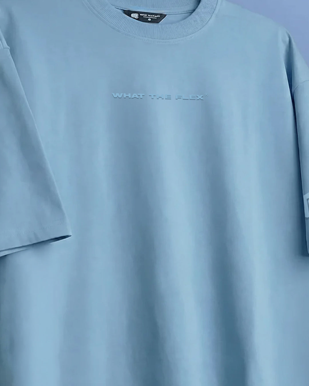 Raw Light Blue Boxy-Fit T-Shirt