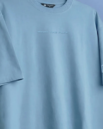 Raw Light Blue Boxy-Fit T-Shirt