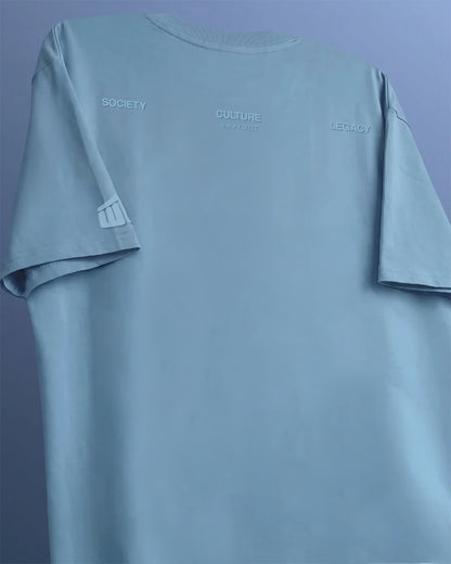 Raw Light Blue Boxy-Fit T-Shirt