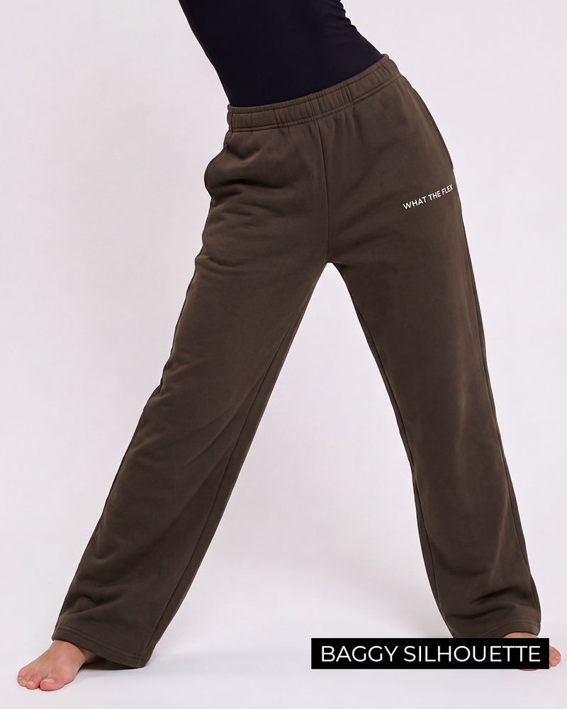 Brown essential cotton Pants For Women.