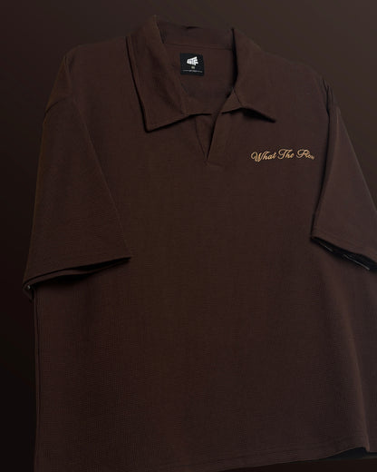 brown old money shirt 