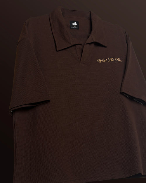 brown old money shirt 
