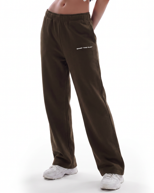 Brown essential cotton Pants For Women.