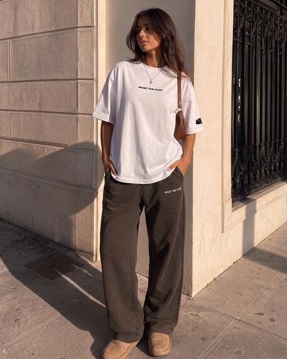 Brown essential cotton Pants For Women.