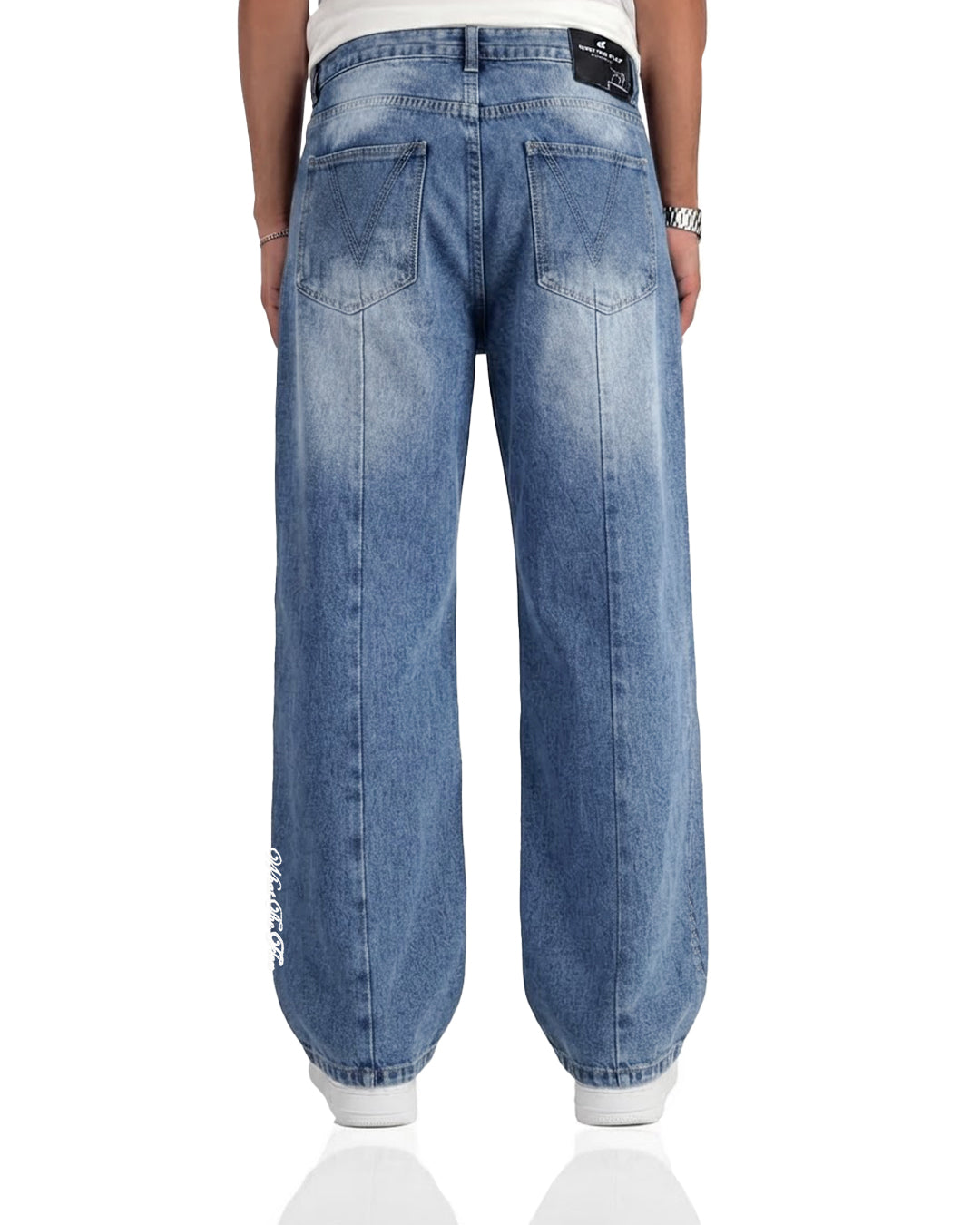 Cold Fade Pattern Straight Cut Jeans