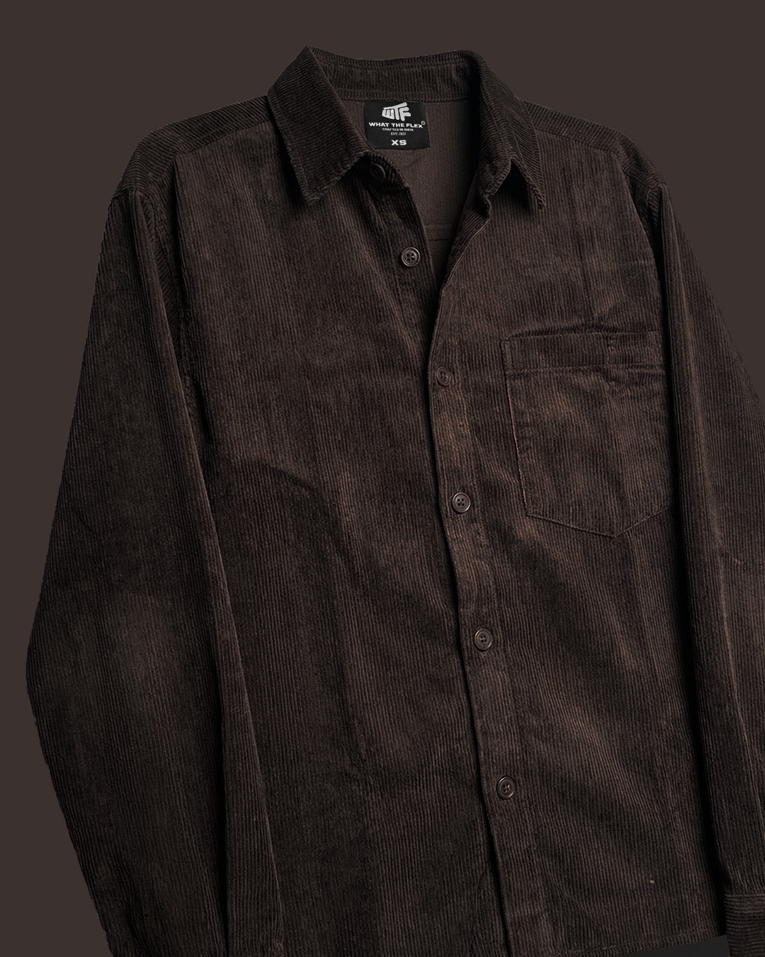 Buy Mocha Corduroy Overshirt – WHAT THE FLEX