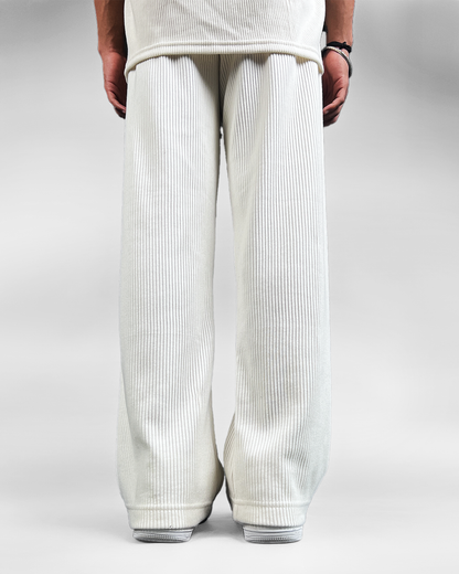 Cream Ribbed Pants