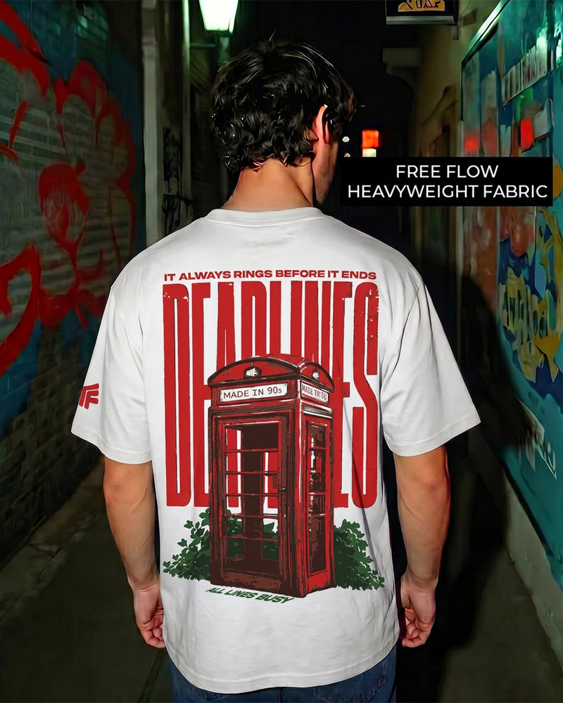 Deadlines Heavyweight White T-Shirt
