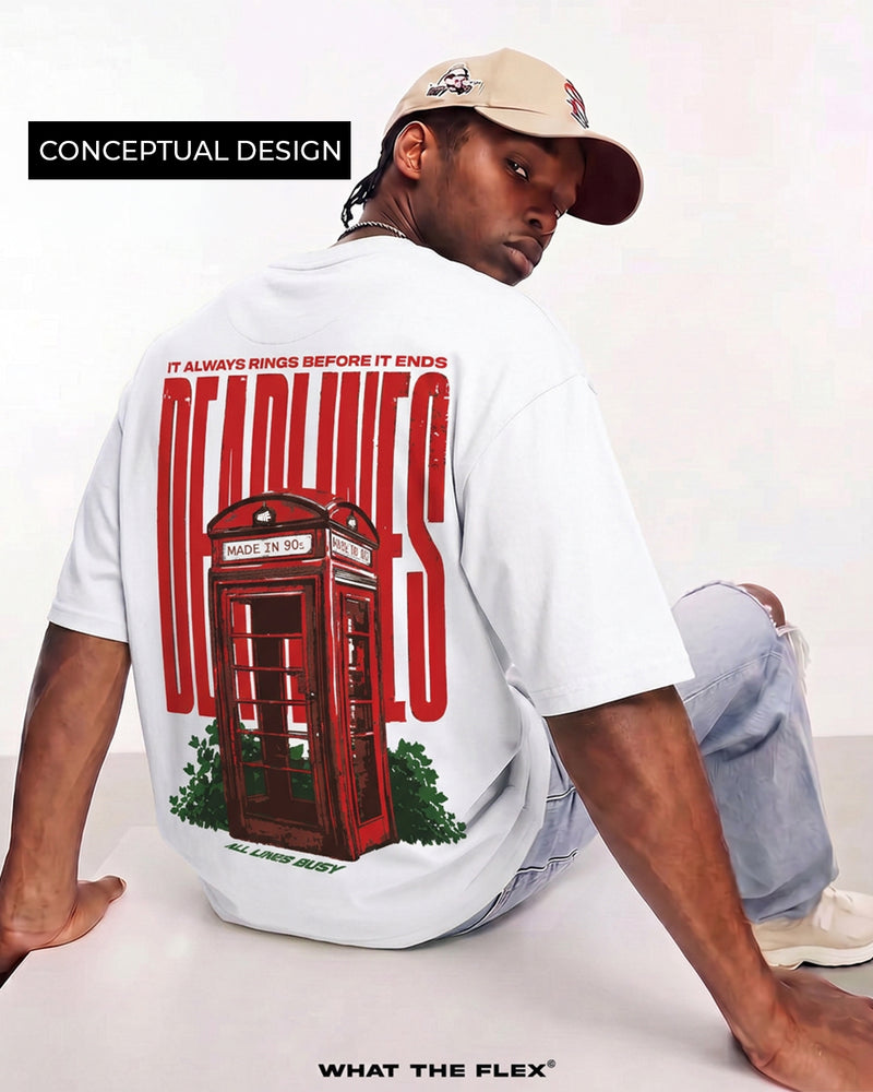 Deadlines Heavyweight White T-Shirt