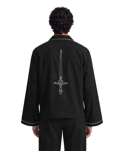 Death Oath Linen V-Neck Shirt