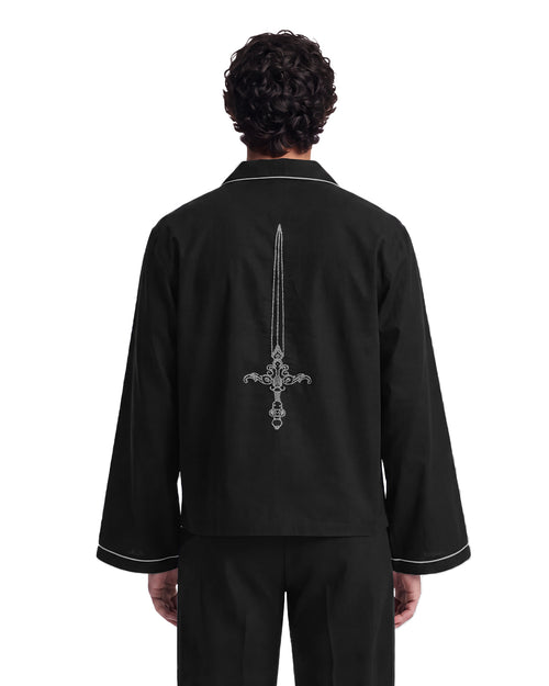 Death Oath Linen V-Neck Shirt