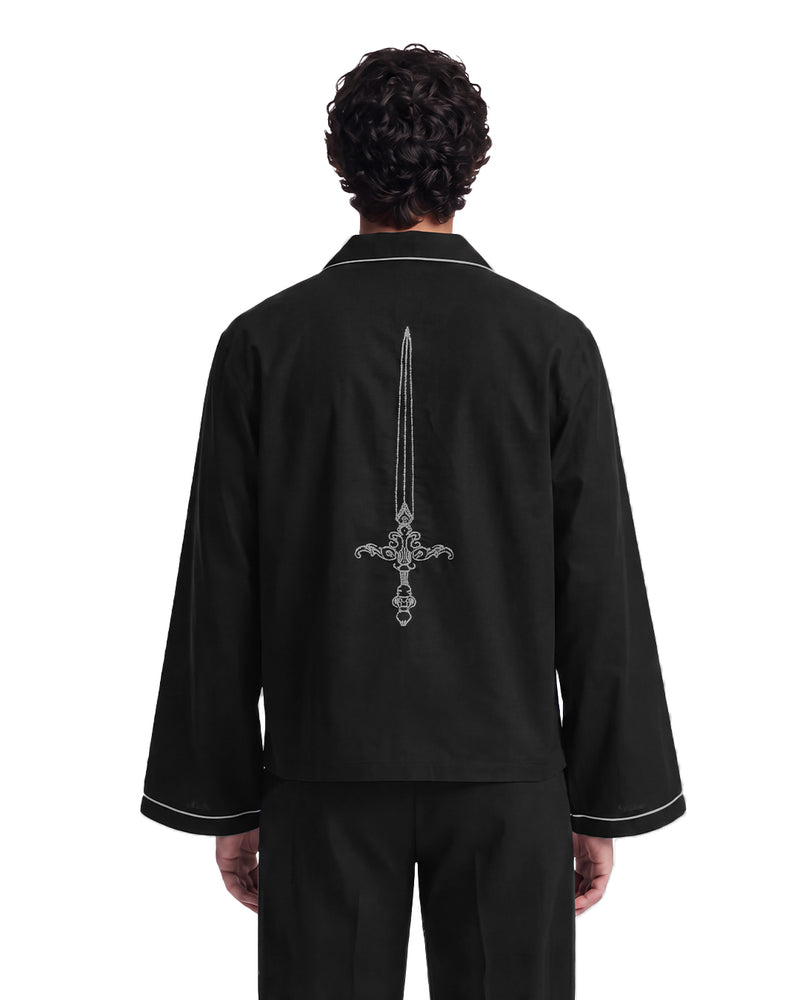 Death Oath Linen V-Neck Shirt