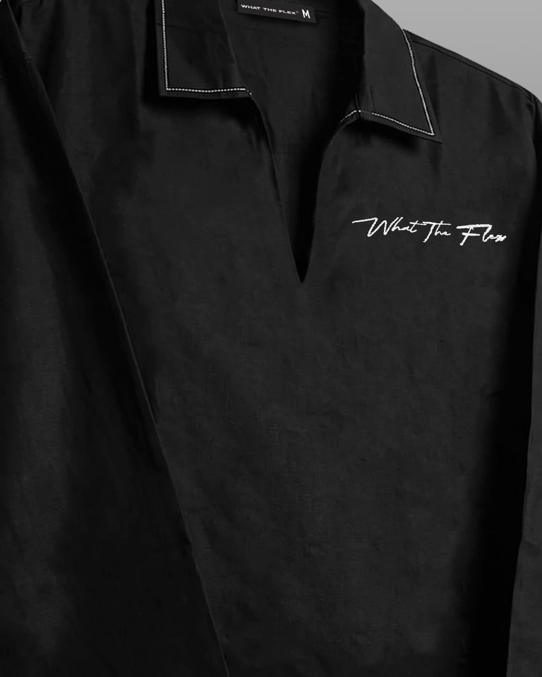 Death Oath Linen V-Neck Shirt