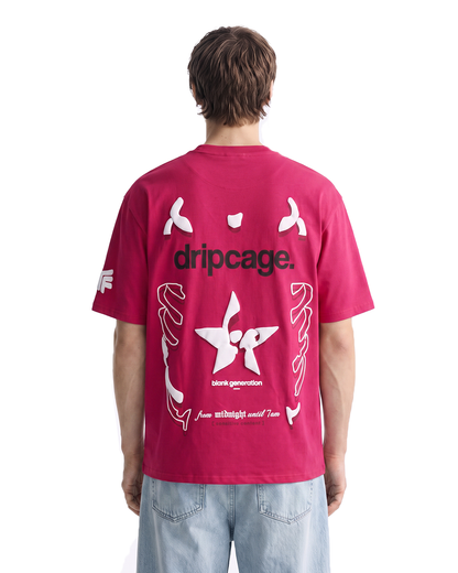 Dripcage Pink Heavyweight T-shirt