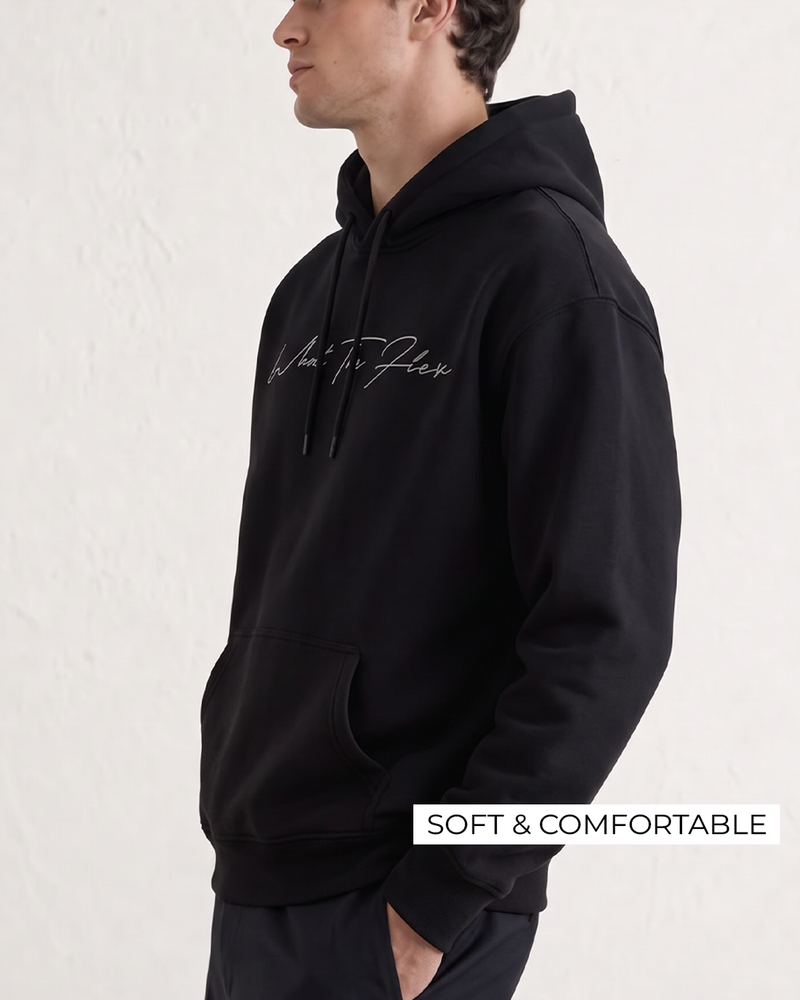Fearless Black Boxy-Fit Hoodie