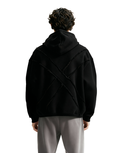 Fearless Black Boxy Fit Hoodie