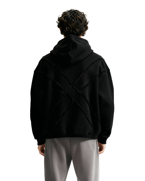 Fearless Black Boxy Fit Hoodie