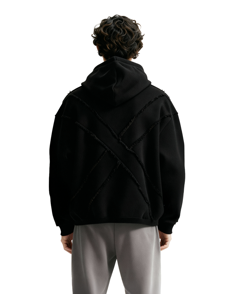 Fearless Black Boxy Fit Hoodie