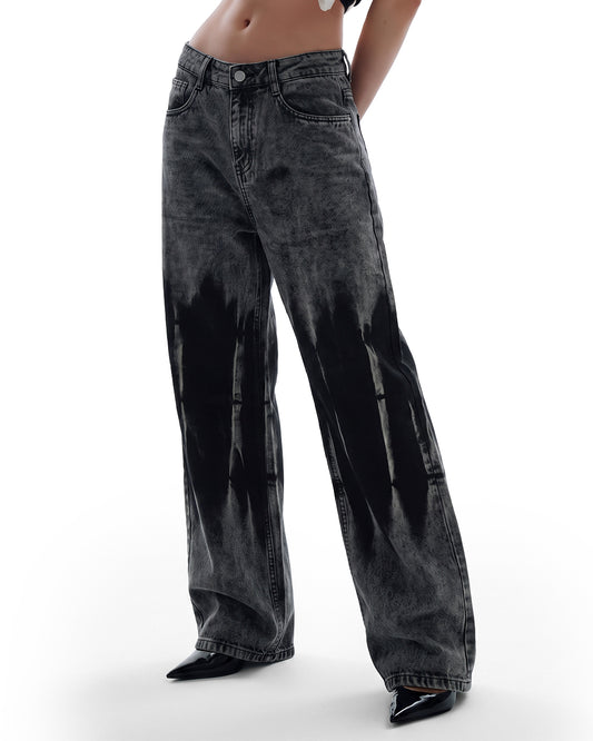 Nightmare Grey Baggy Jeans For Women