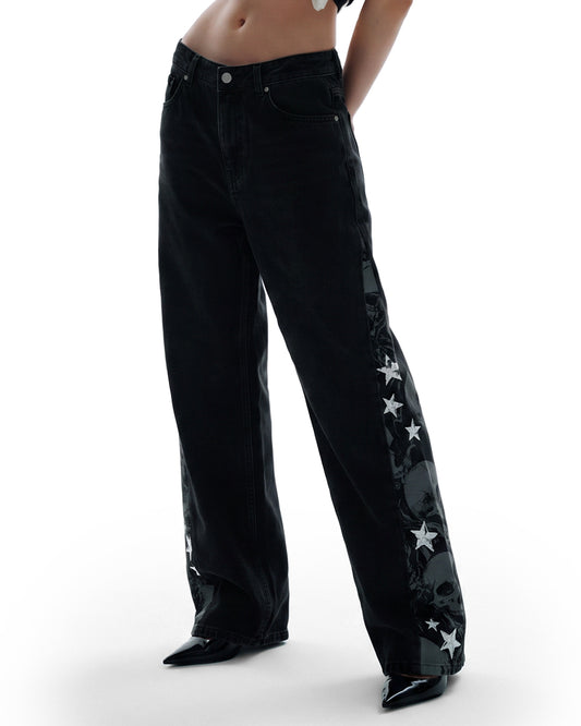 Hell Shell Baggy Jeans For Women