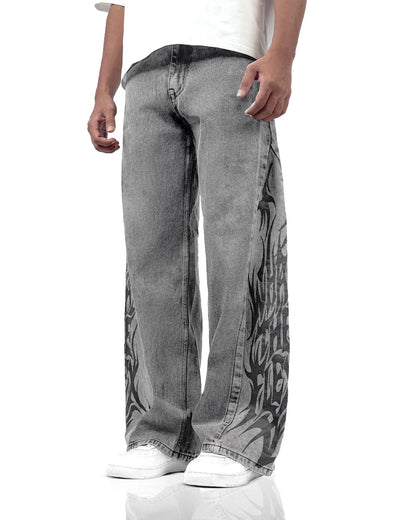 The Flex Symbol Grey Baggy Jeans