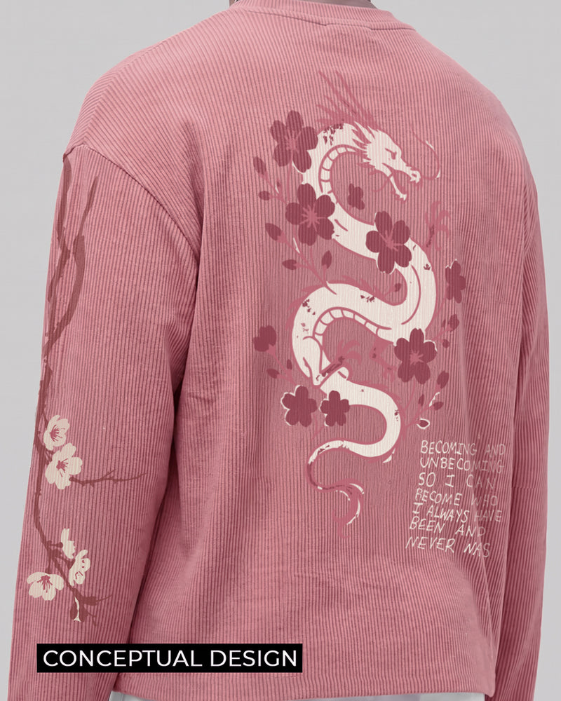 Floral Myth Full Sleeves Ribbed T-Shirt