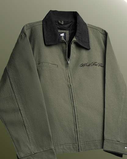 Forest Olive Denim Cord Jacket