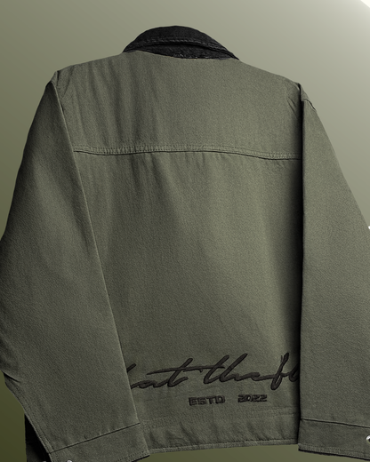 Forest Olive Denim Cord Jacket