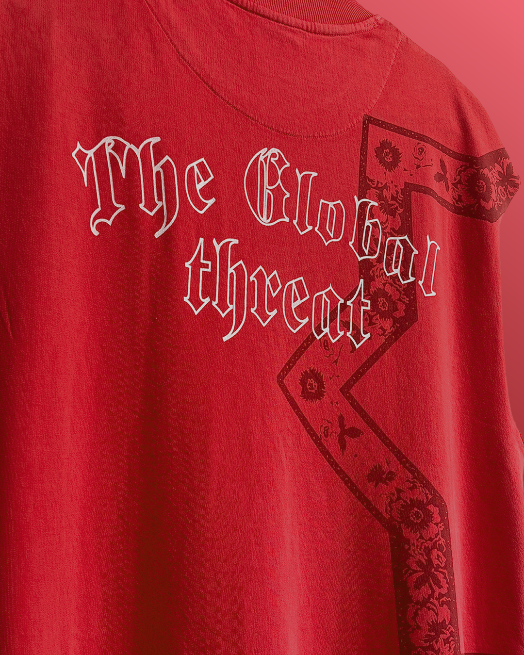 Global Threat Red Acid Wash Vest