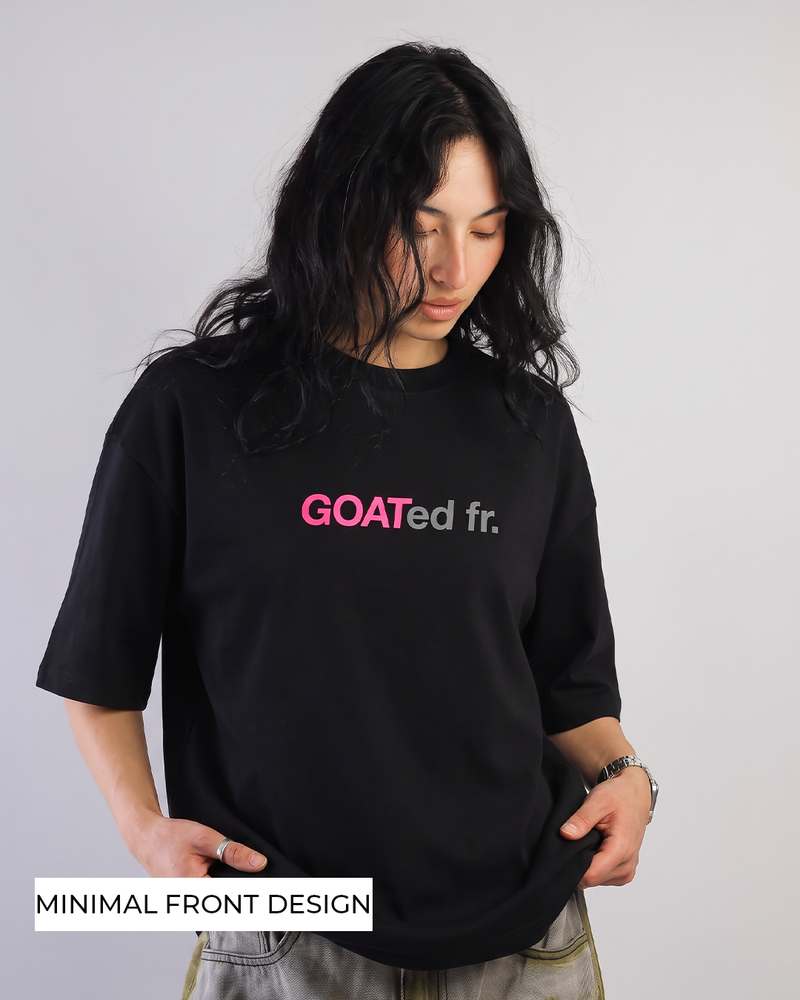 Goat Breakfast Black Heavyweight T-shirt For Women.