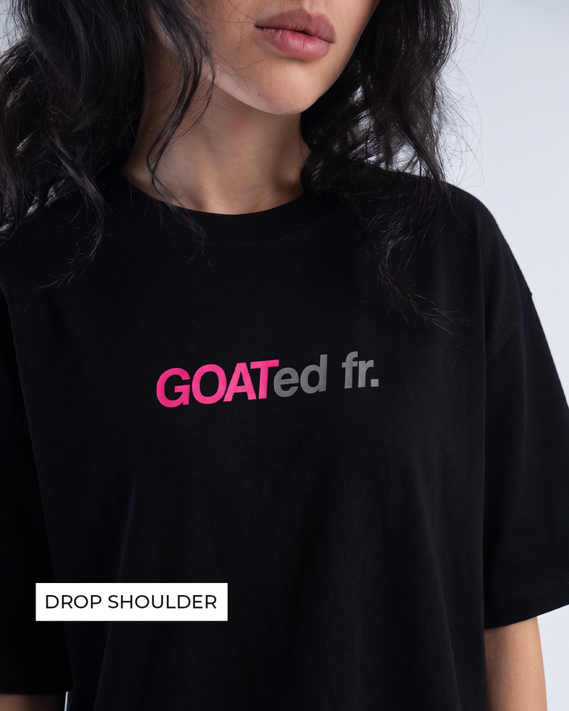 Goat Breakfast Black Heavyweight T-shirt For Women.