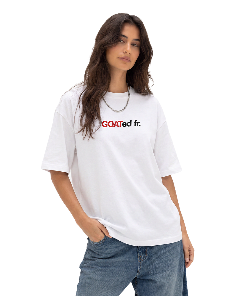 Goat Overnight Heavyweight White T-shirt For Women.