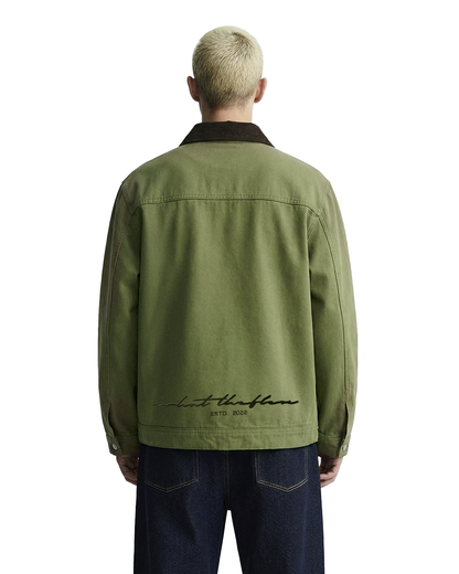Elite Olive Corduroy Denim Jacket