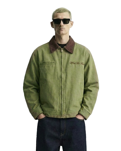 Elite Olive Corduroy Denim Jacket