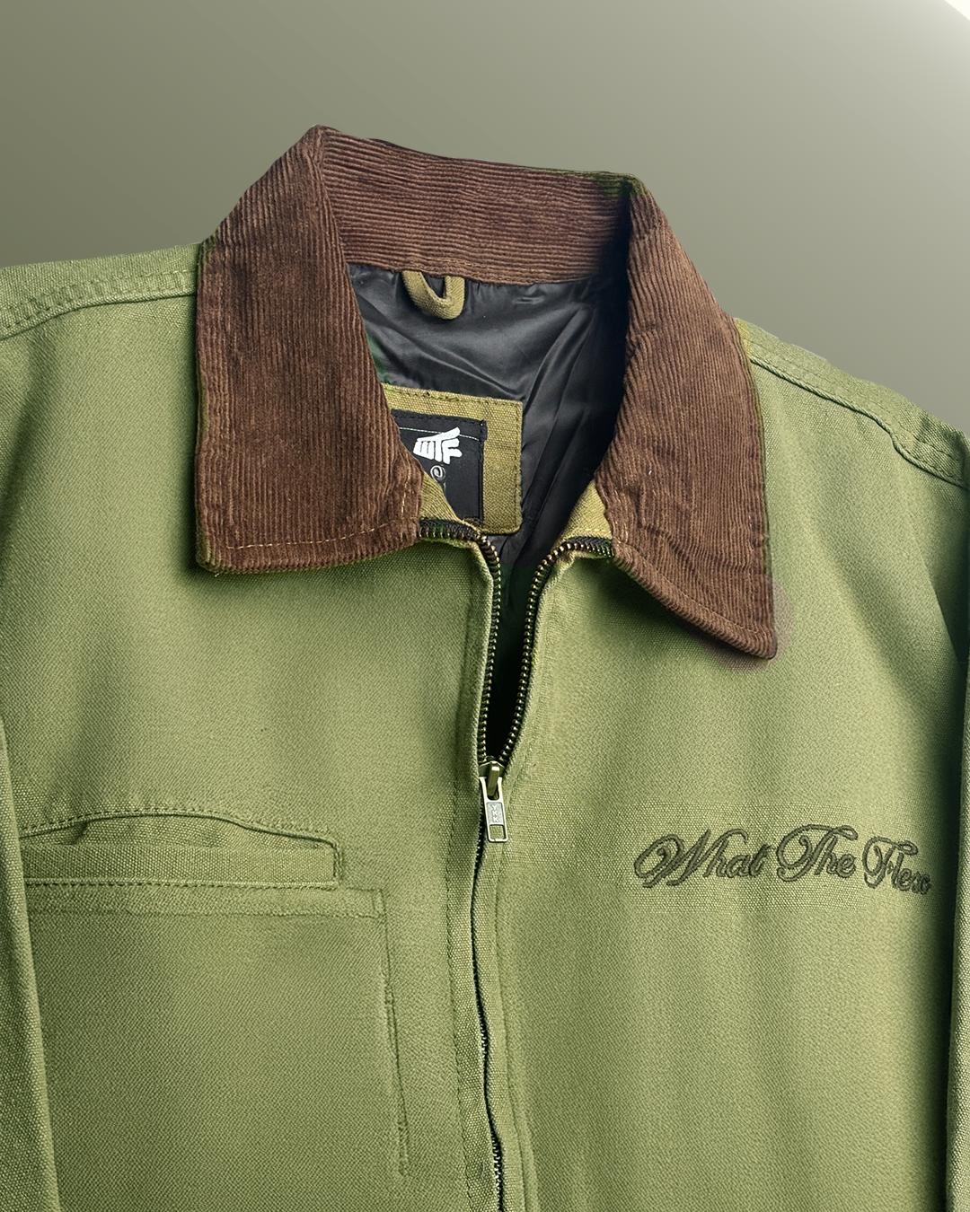 Elite Olive Corduroy Denim Jacket