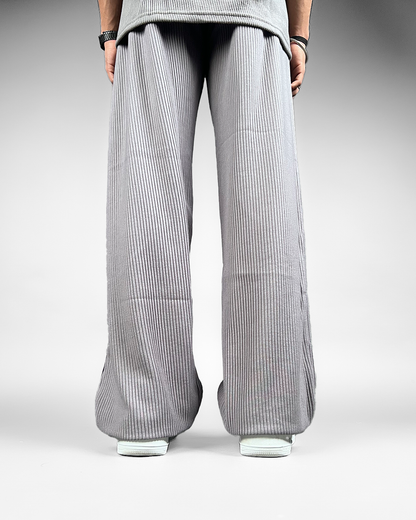 Grey Ribbed Pants