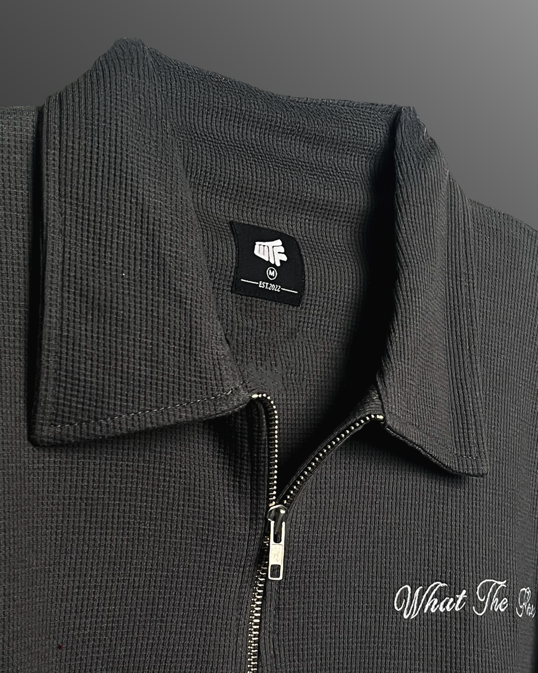 Grey Polo With Zip