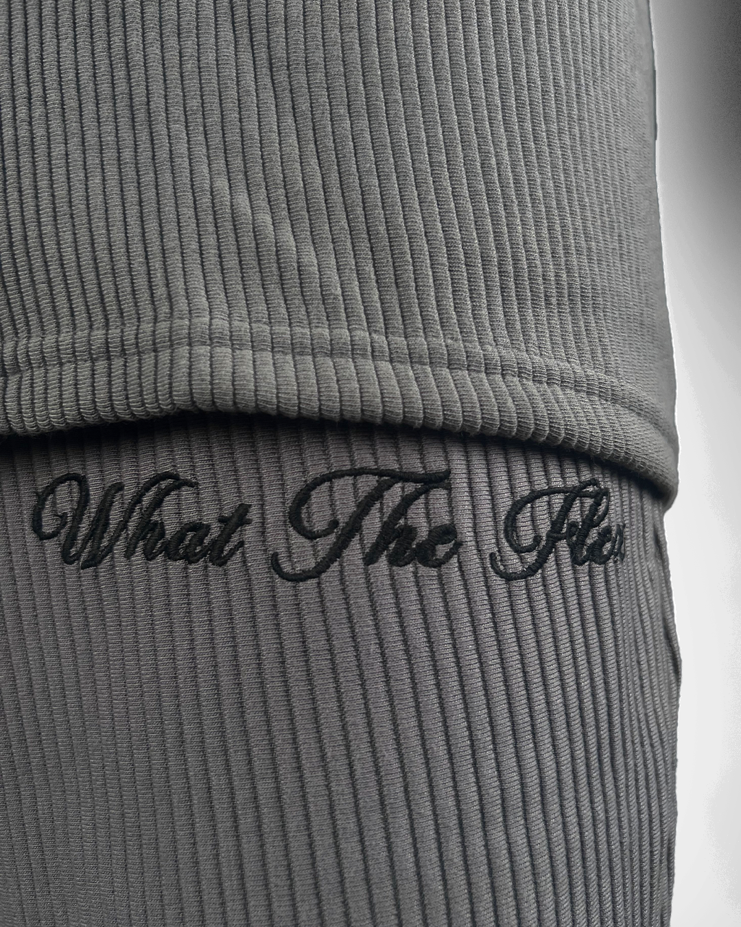 Grey Ribbed Pants