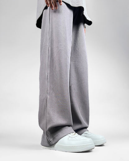 Grey Ribbed Pants