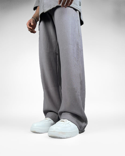 Grey Ribbed Pants
