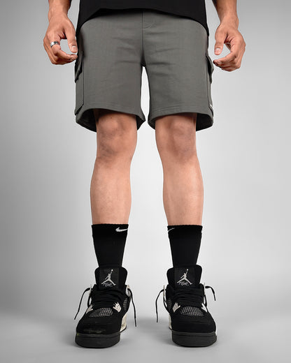 Dropzone Grey Cotton Shorts