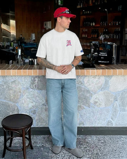 Ice Blue Straight Cut Jeans