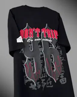 Don't Trip Black Oversized T-shirt
