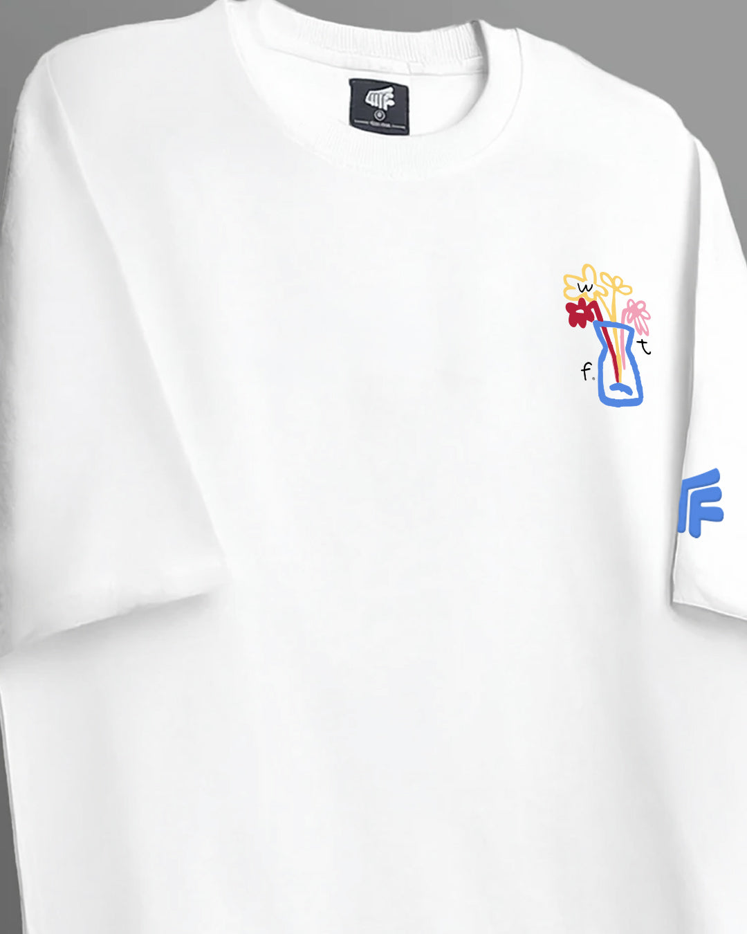 I Try White Boxy-Fit T-Shirt