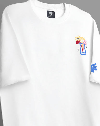 I Try White Boxy-Fit T-Shirt