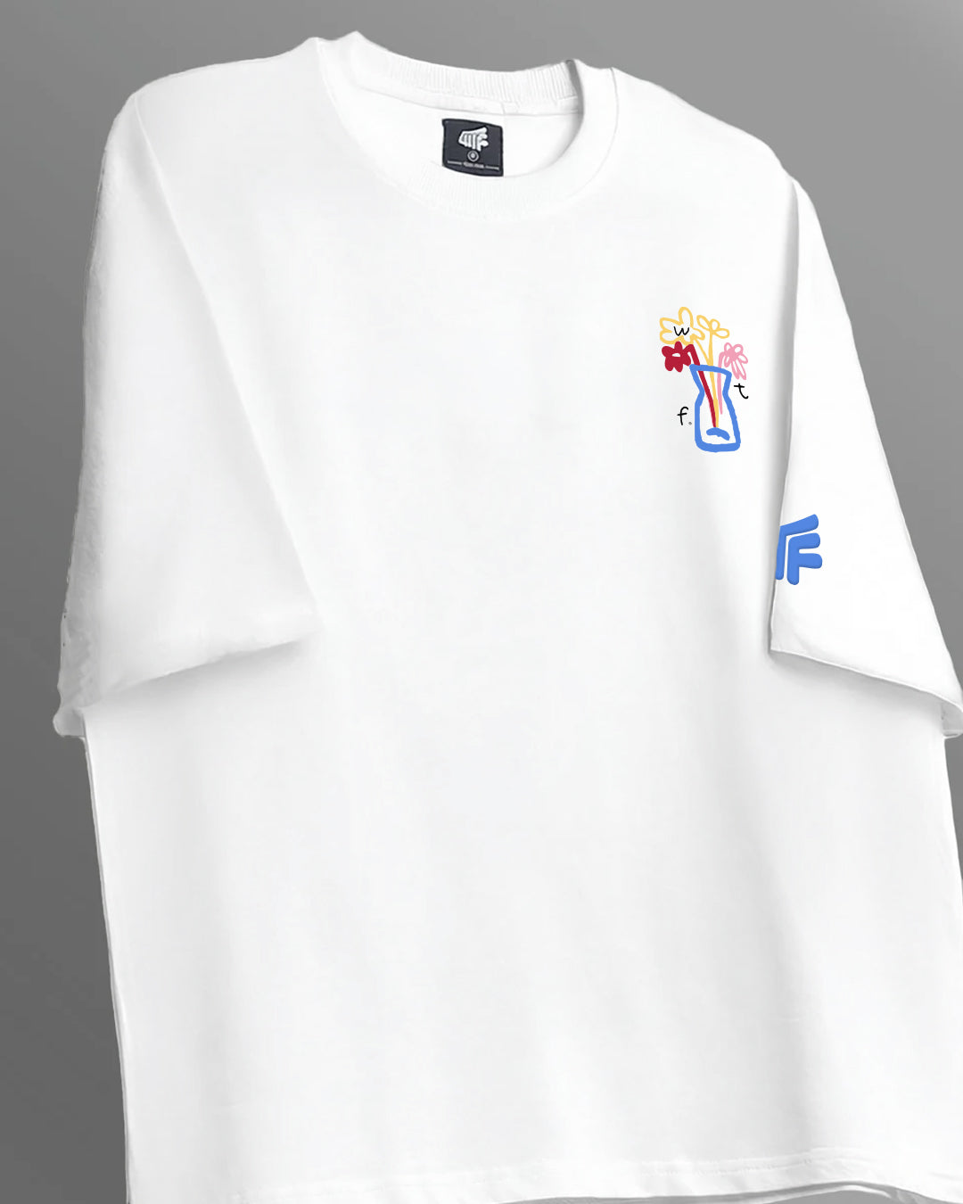 I Try White Boxy-Fit T-Shirt
