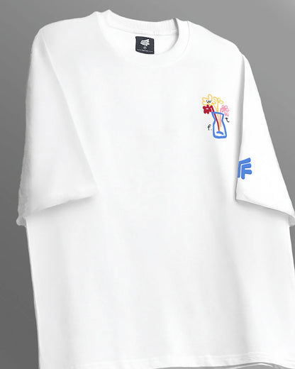 I Try White Boxy-Fit T-Shirt